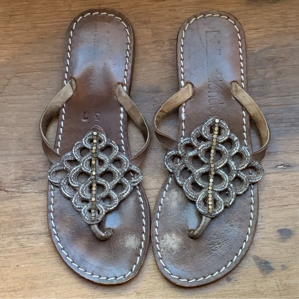 Laidback London Beaded Sandals - 37